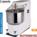 DH80B/T2V (25) Teigknetmaschine 85 Liter, 2 Geschwindigkeiten,- Automatisch, digital, 2 Rädern und 2 Zylinder